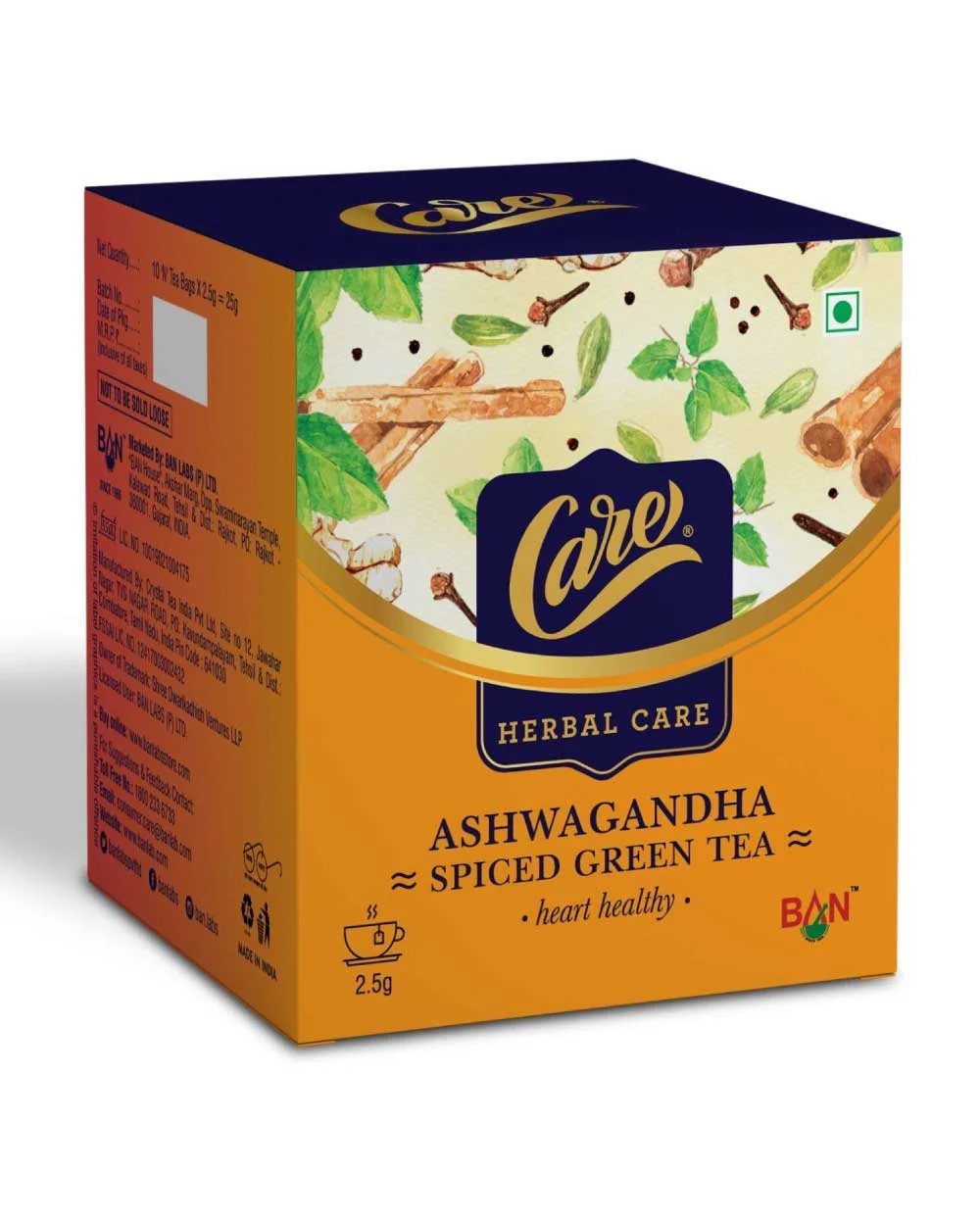 Care Care Ashwagandha Spiced Green Tea 10 bags 